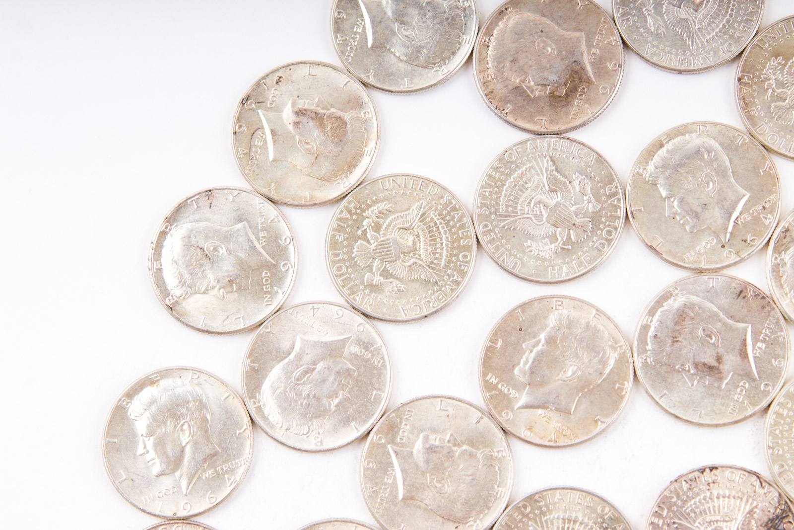 Grouping of 1964 Kennedy Silver Half Dollars