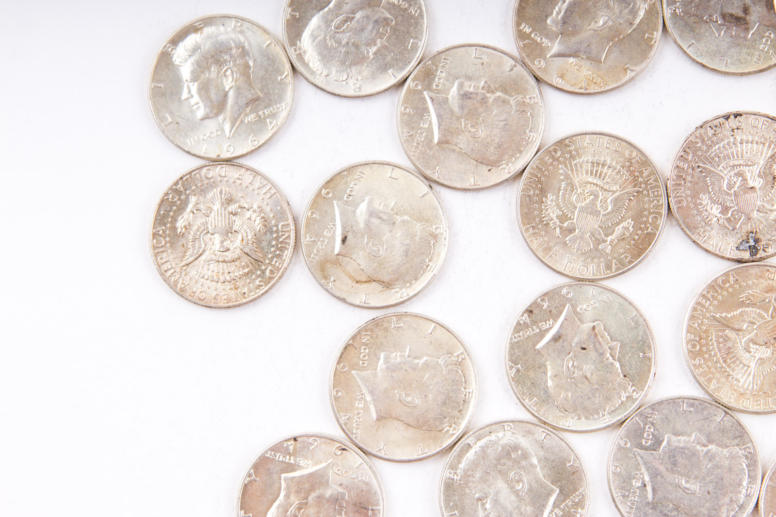 Grouping of 1964 Kennedy Silver Half Dollars