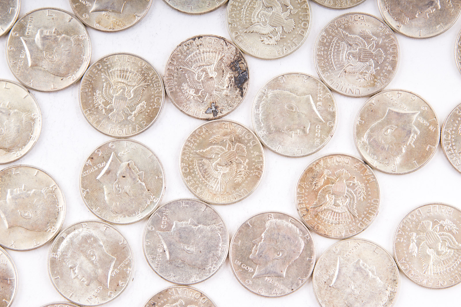 Grouping of 1964 Kennedy Silver Half Dollars