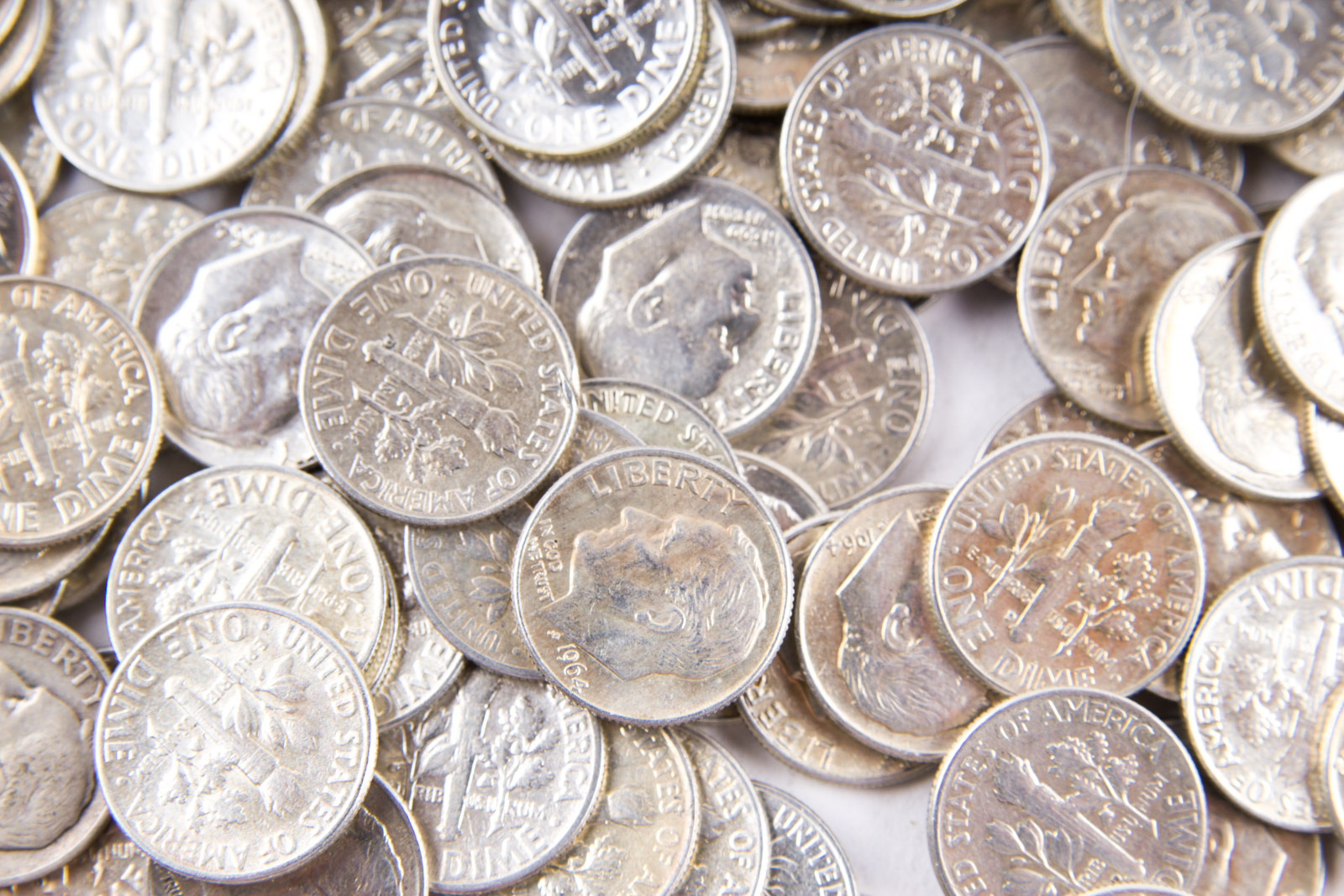 Large Grouping of Roosevelt Silver Dimes