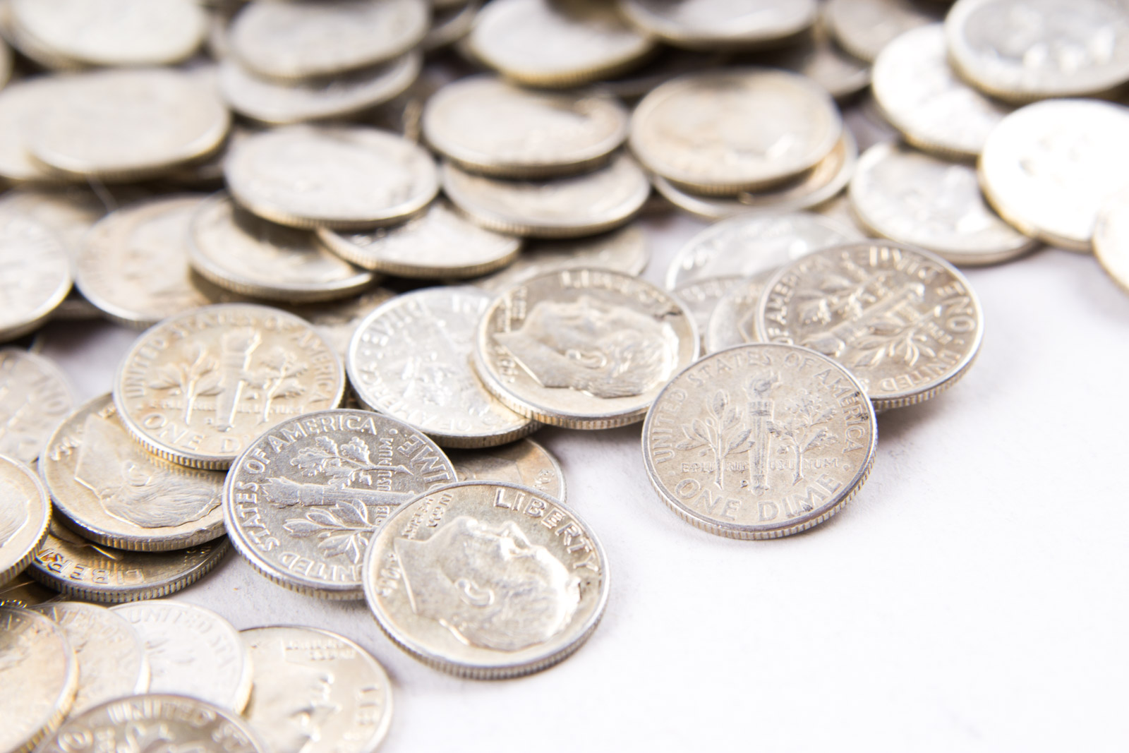 Large Grouping of Roosevelt Silver Dimes