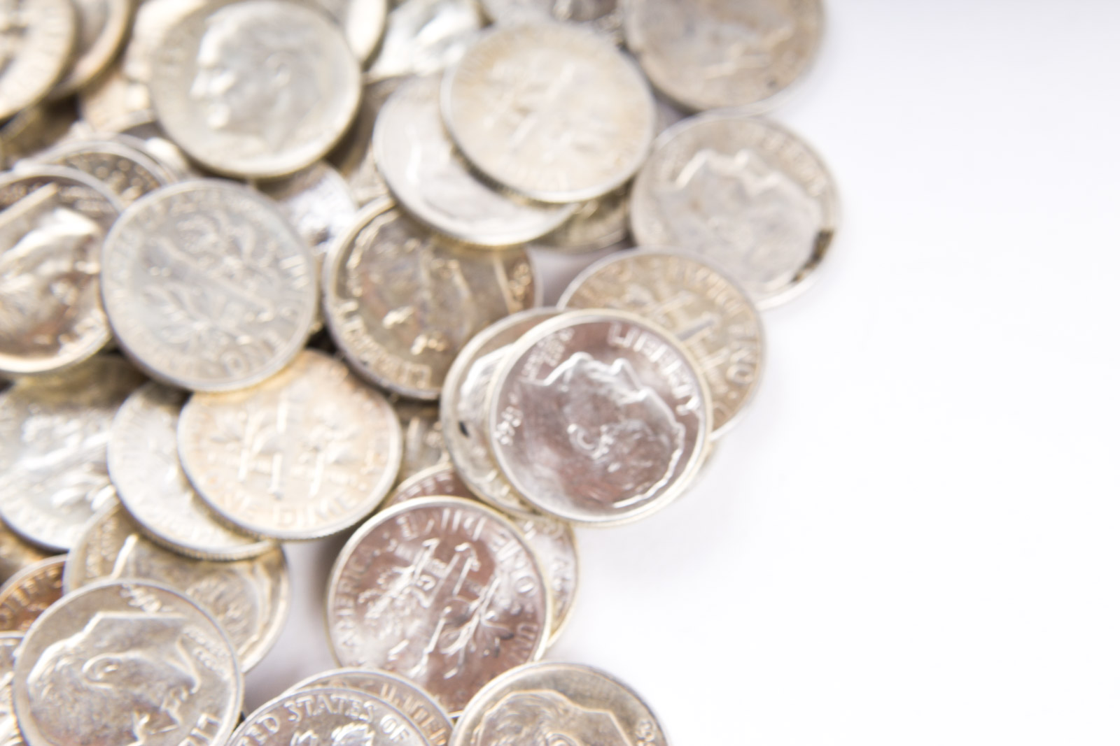 Large Grouping of Roosevelt Silver Dimes