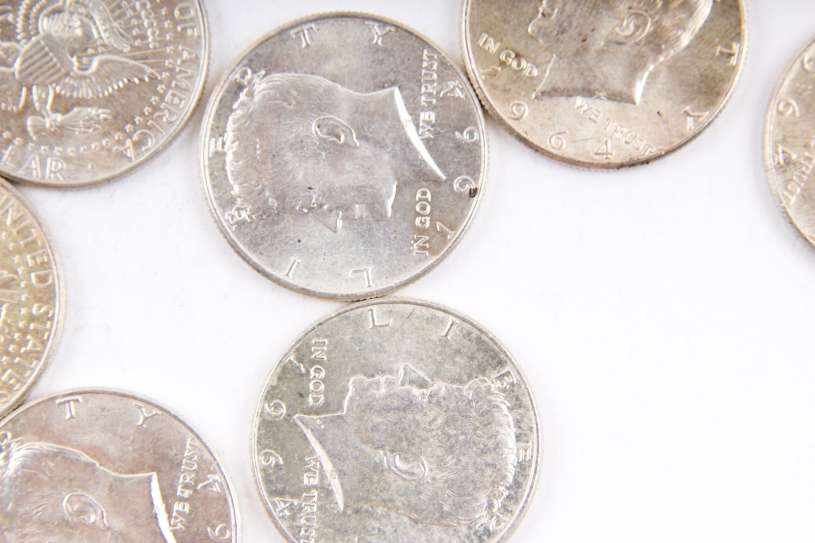Grouping of 1964 Kennedy Silver Half Dollars