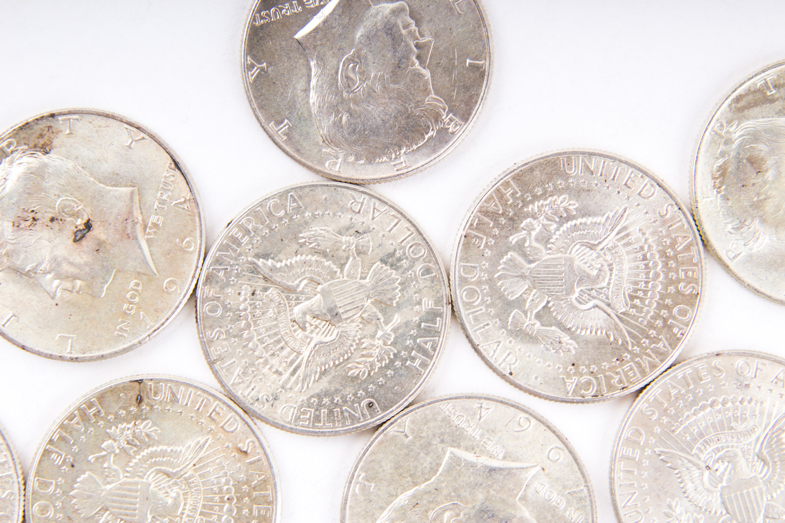 Grouping of 1964 Kennedy Silver Half Dollars
