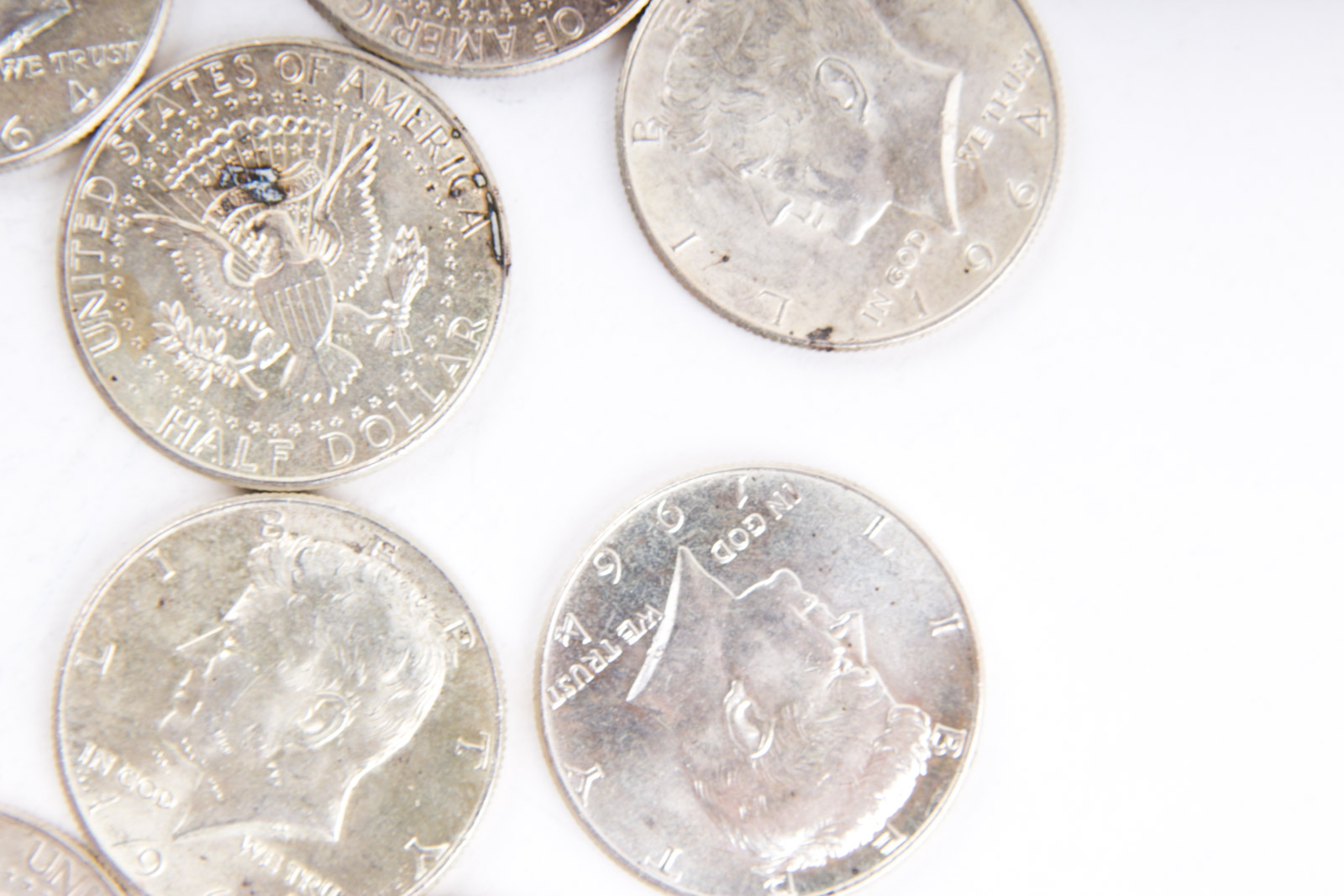 Grouping of 1964 Kennedy Silver Half Dollars