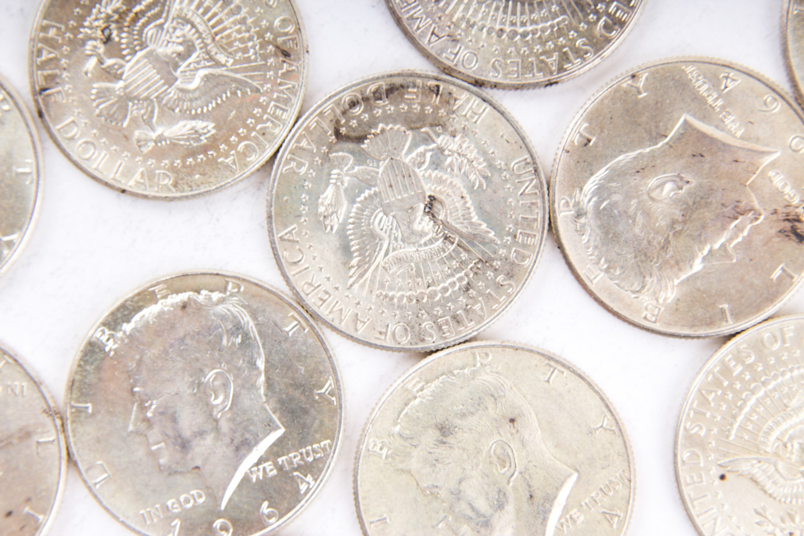 Grouping of 1964 Kennedy Silver Half Dollars