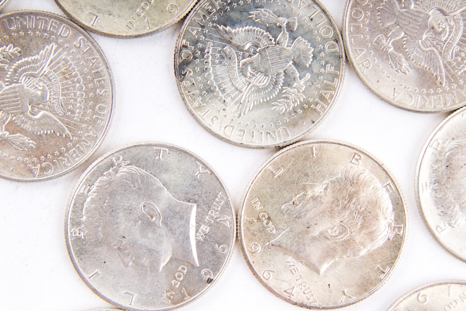 Grouping of 1964 Kennedy Silver Half Dollars