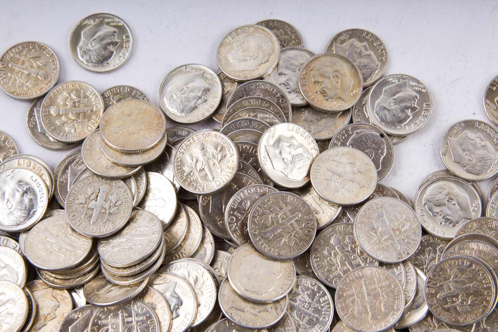 Large Grouping of Roosevelt Silver Dimes