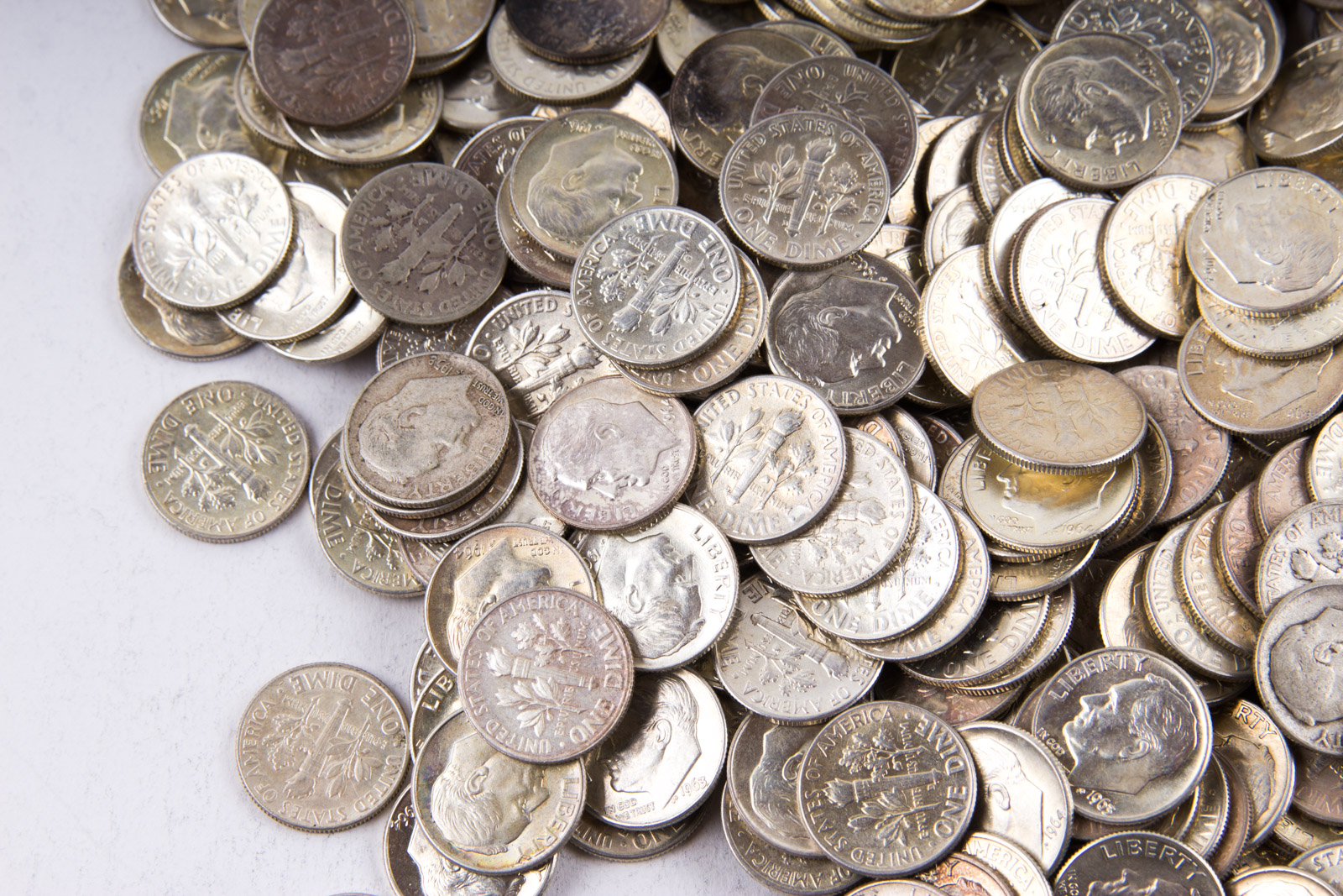 Large Grouping of Roosevelt Silver Dimes