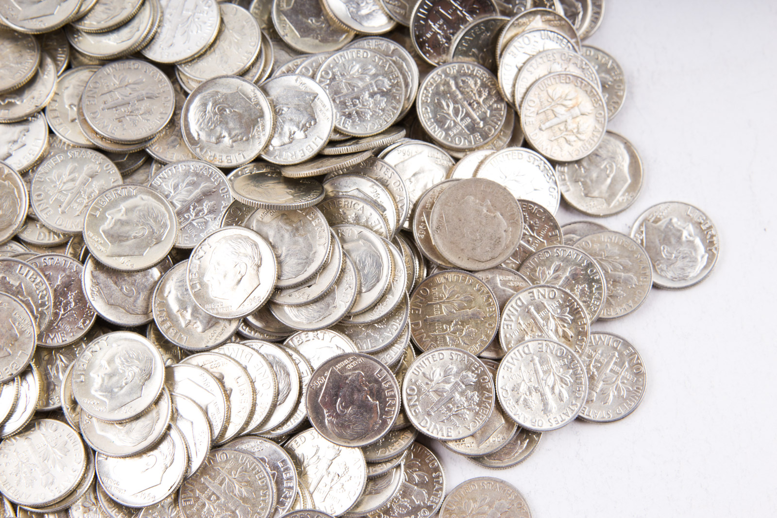 Large Grouping of Roosevelt Silver Dimes
