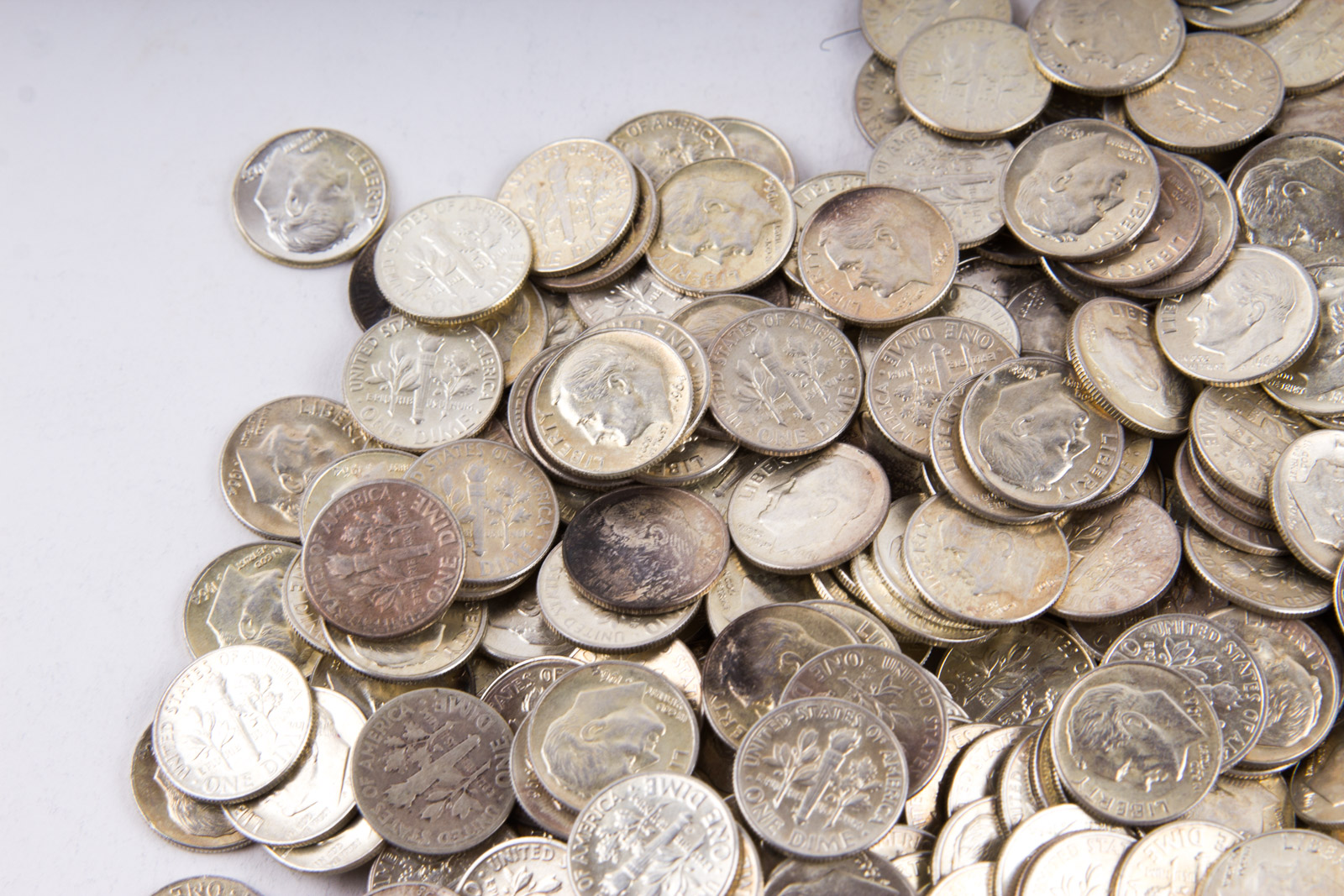 Large Grouping of Roosevelt Silver Dimes