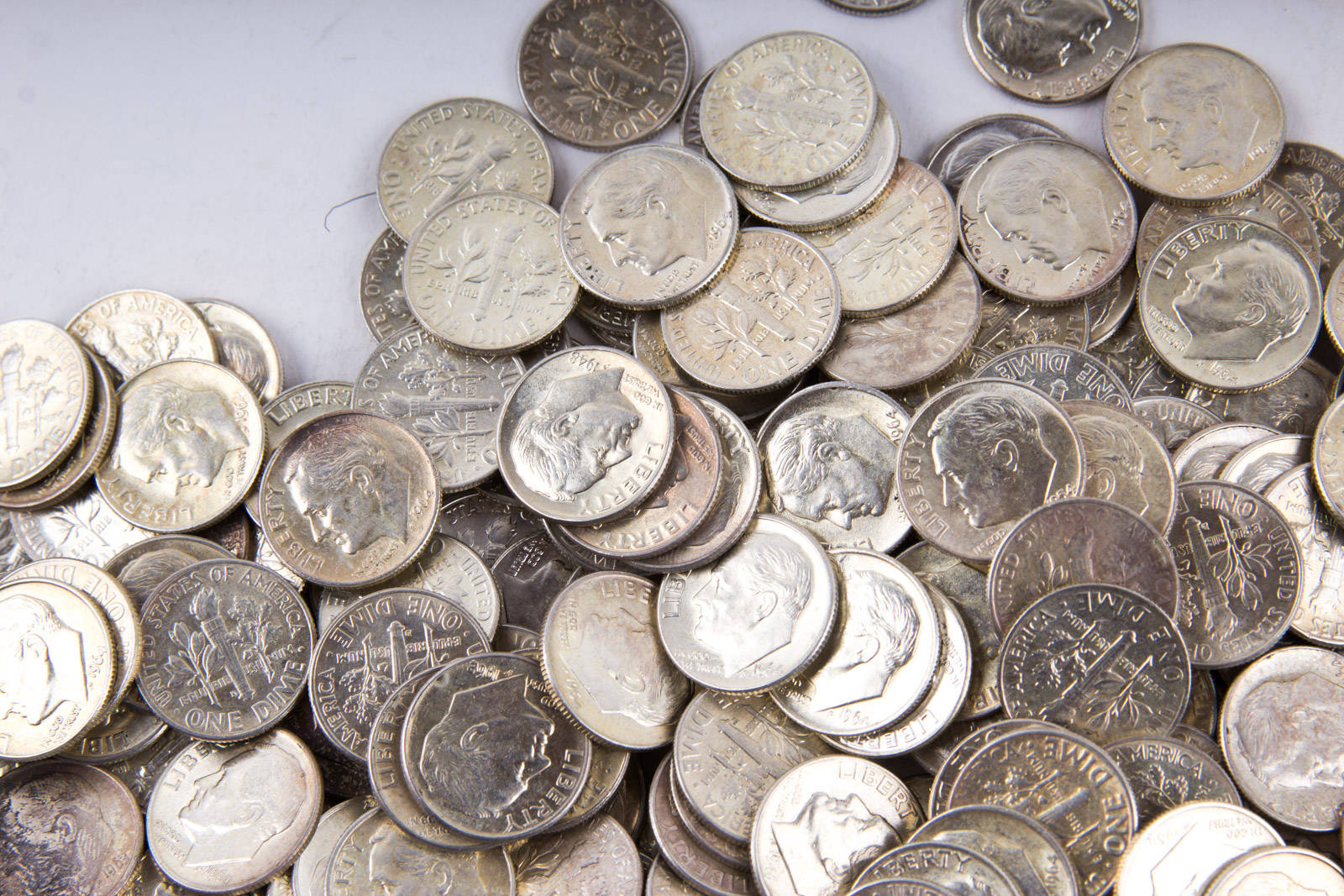 Large Grouping of Roosevelt Silver Dimes
