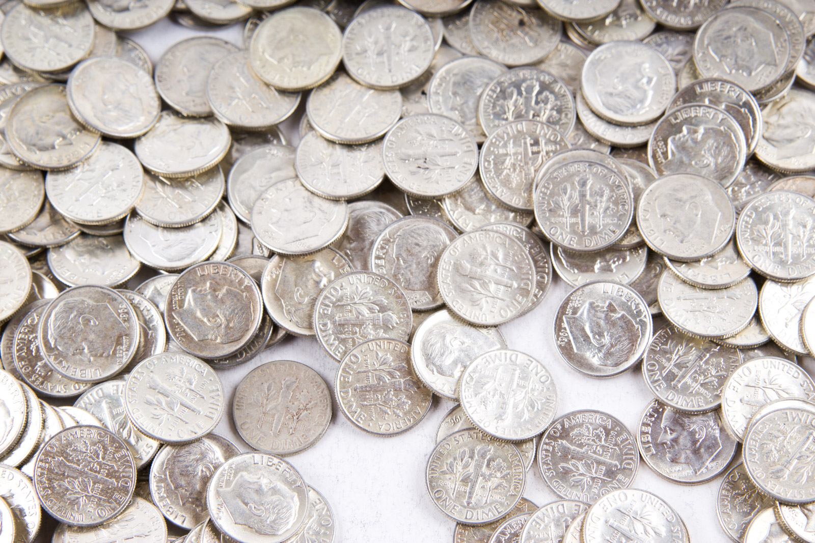 Large Grouping of Roosevelt Silver Dimes
