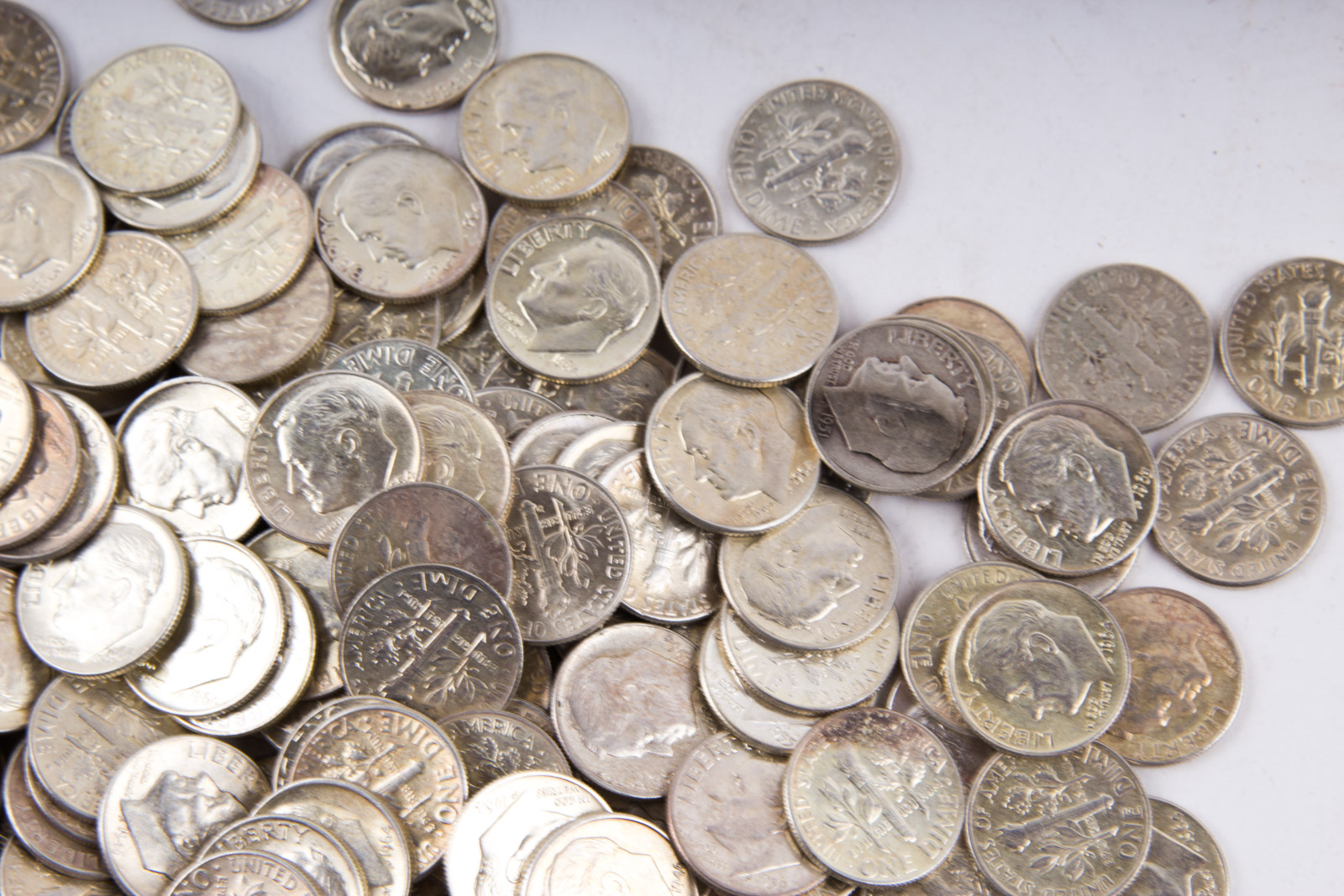 Large Grouping of Roosevelt Silver Dimes