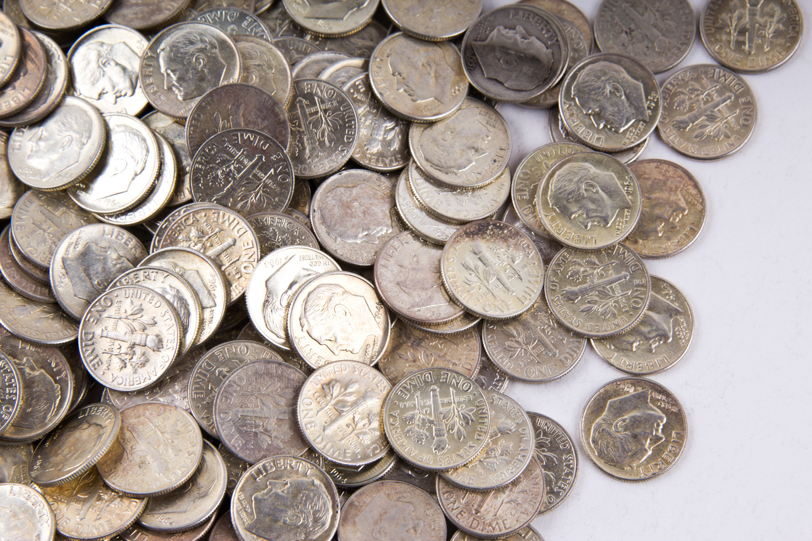 Large Grouping of Roosevelt Silver Dimes