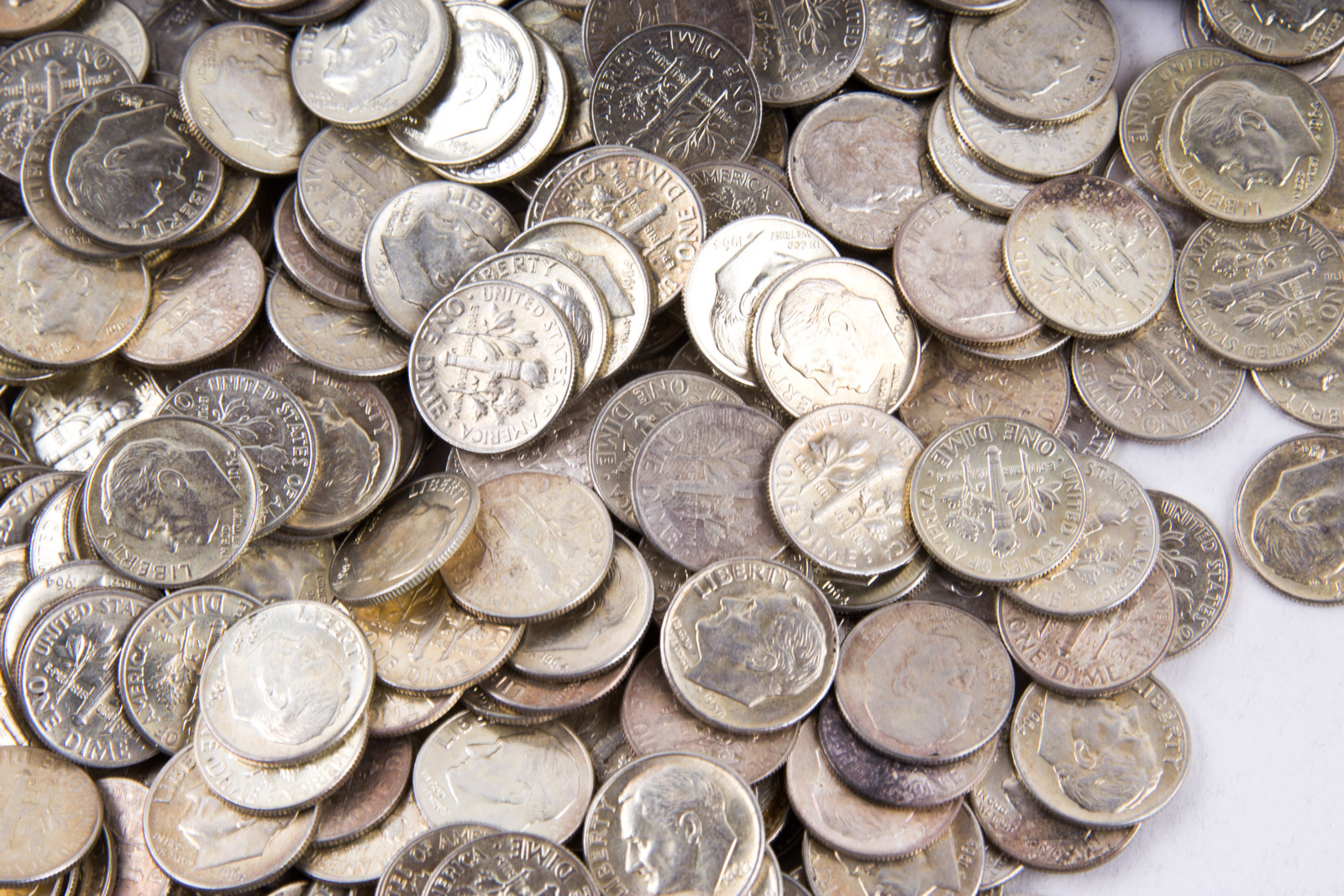 Large Grouping of Roosevelt Silver Dimes
