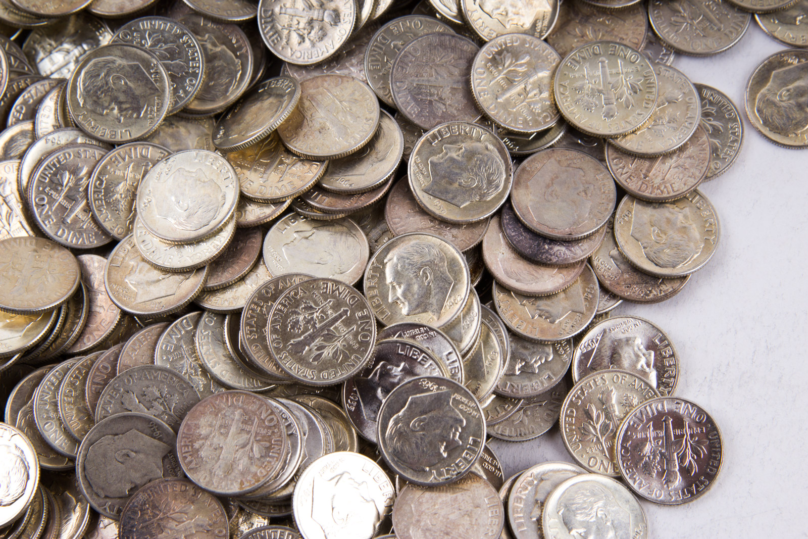 Large Grouping of Roosevelt Silver Dimes