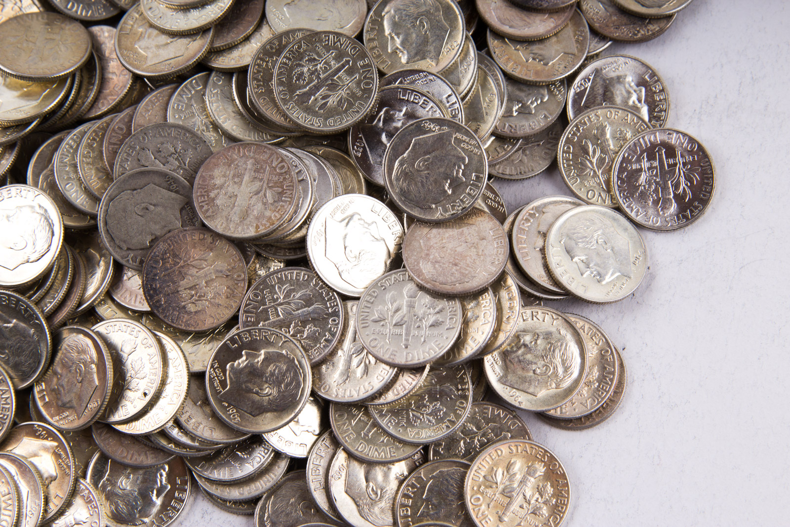 Large Grouping of Roosevelt Silver Dimes