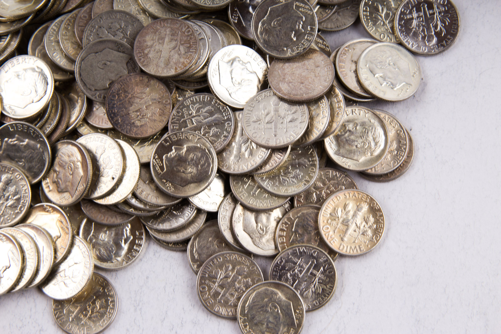 Large Grouping of Roosevelt Silver Dimes