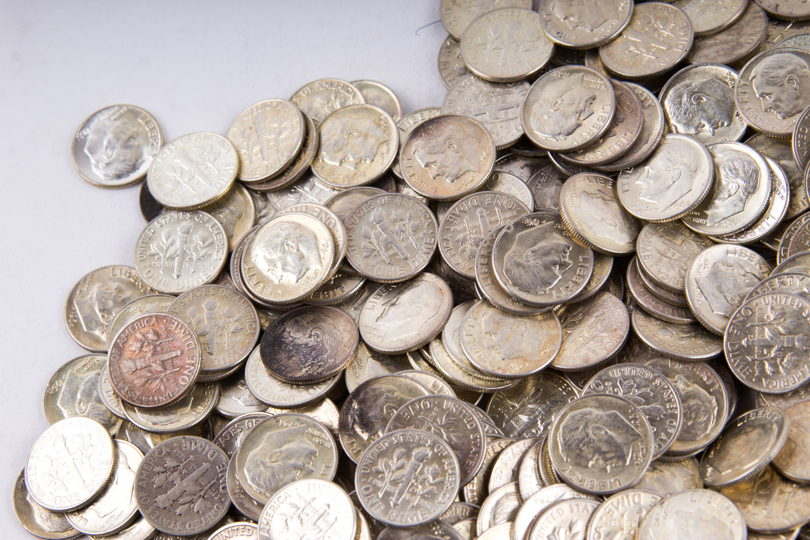 Large Grouping of Roosevelt Silver Dimes