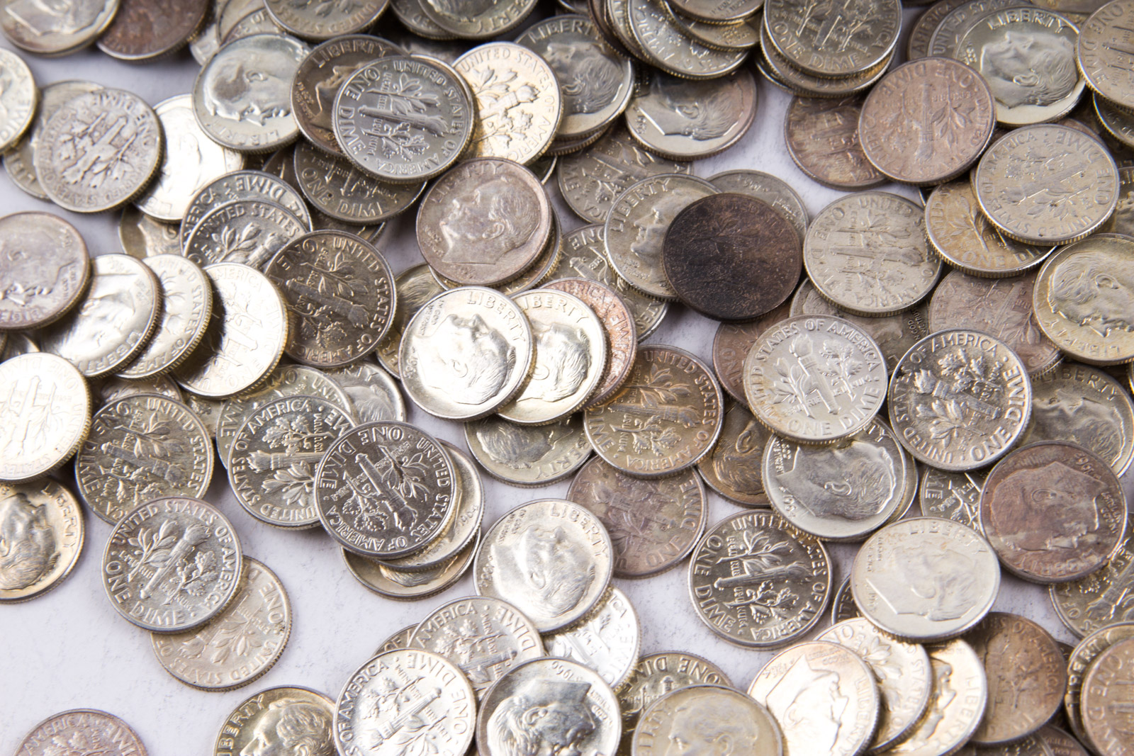Large Grouping of Roosevelt Silver Dimes
