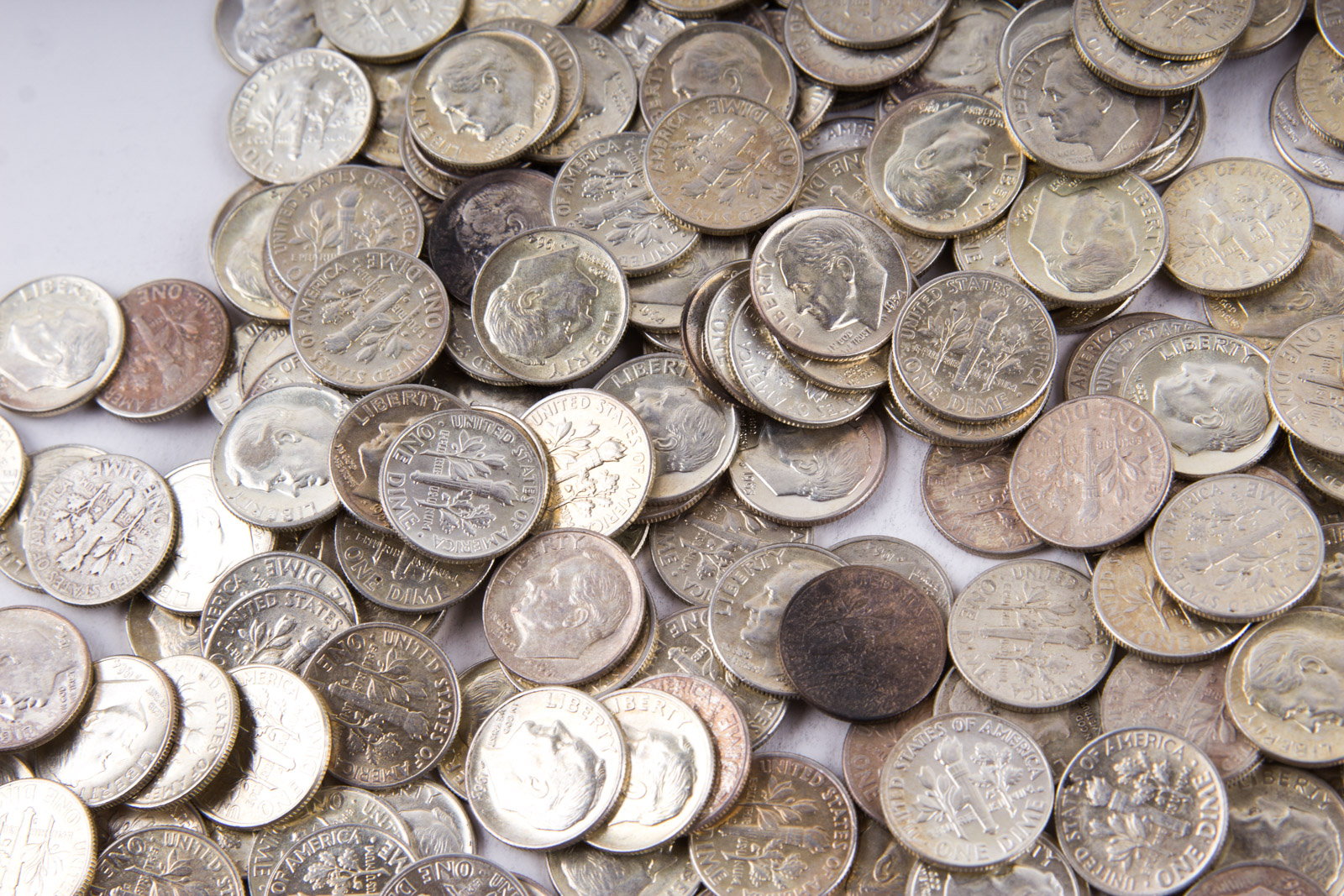 Large Grouping of Roosevelt Silver Dimes