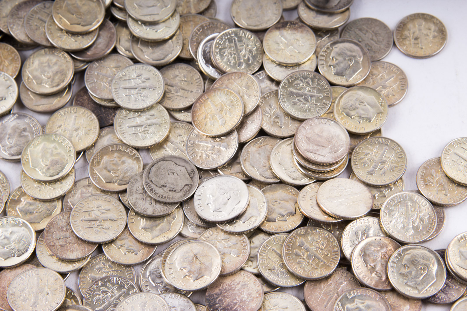 Large Grouping of Roosevelt Silver Dimes
