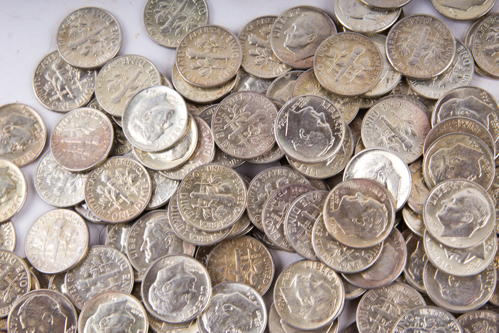 Large Grouping of Roosevelt Silver Dimes