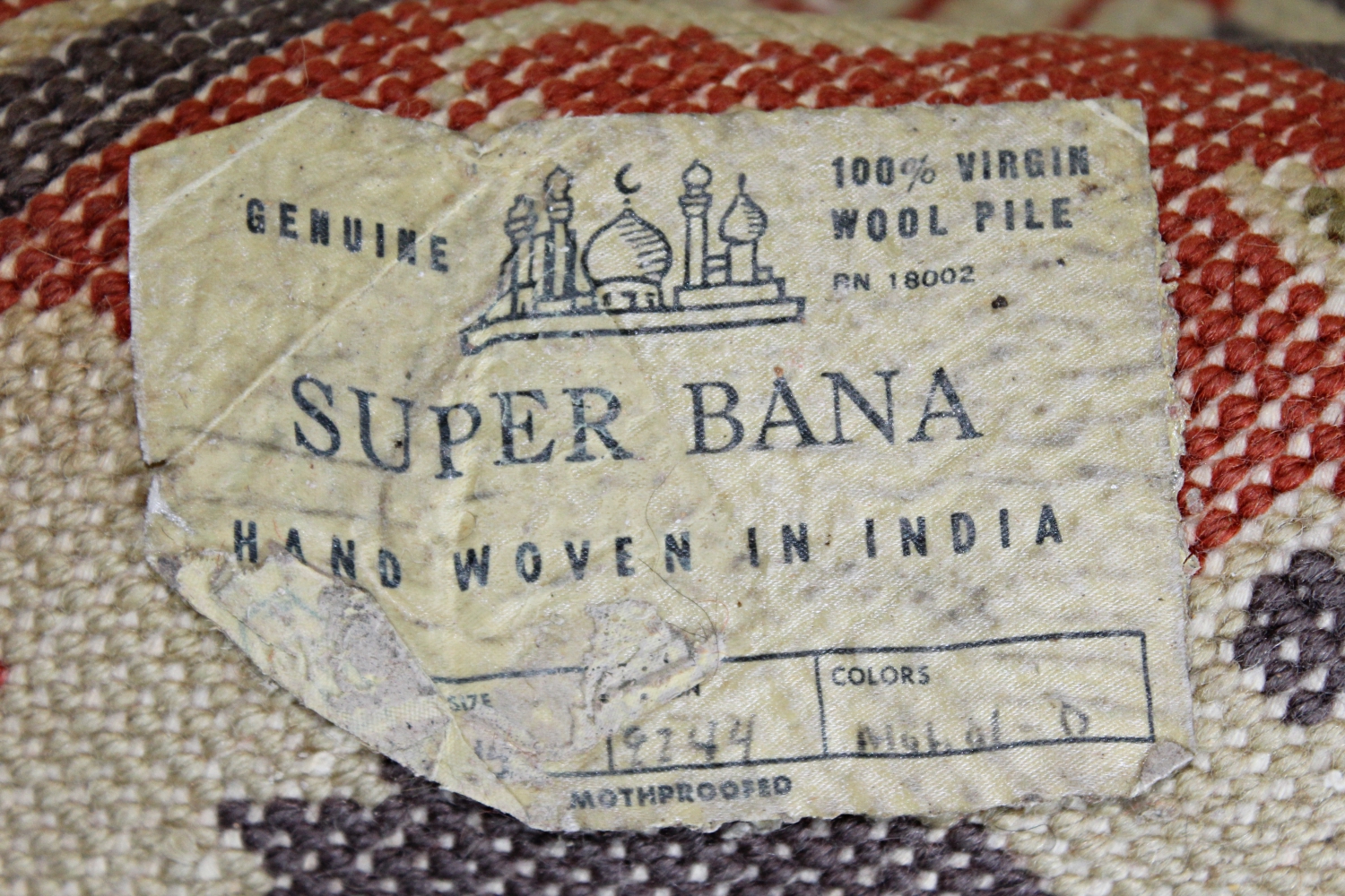 Hand-Knotted Indian Area Rug