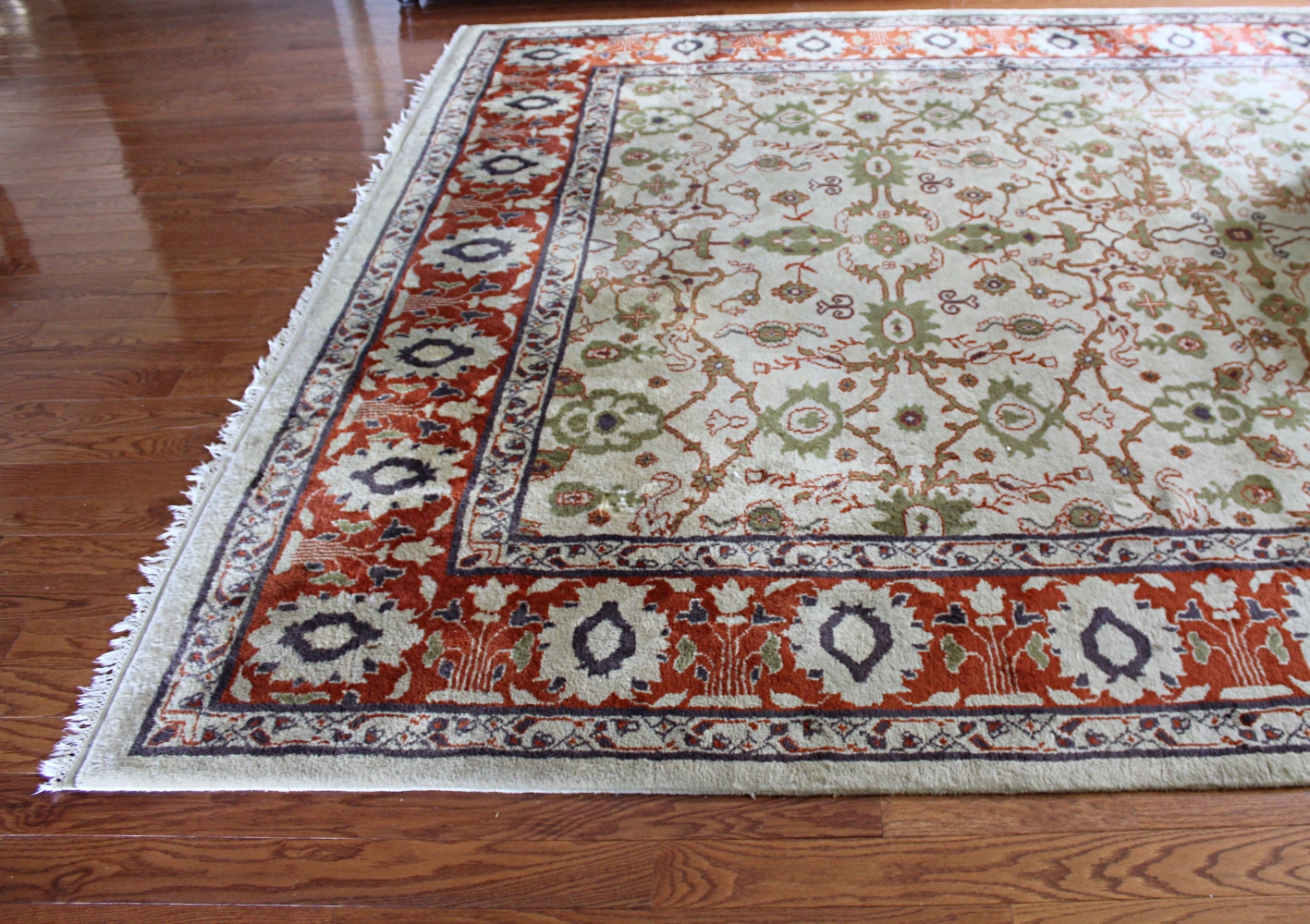 Hand-Knotted Indian Area Rug