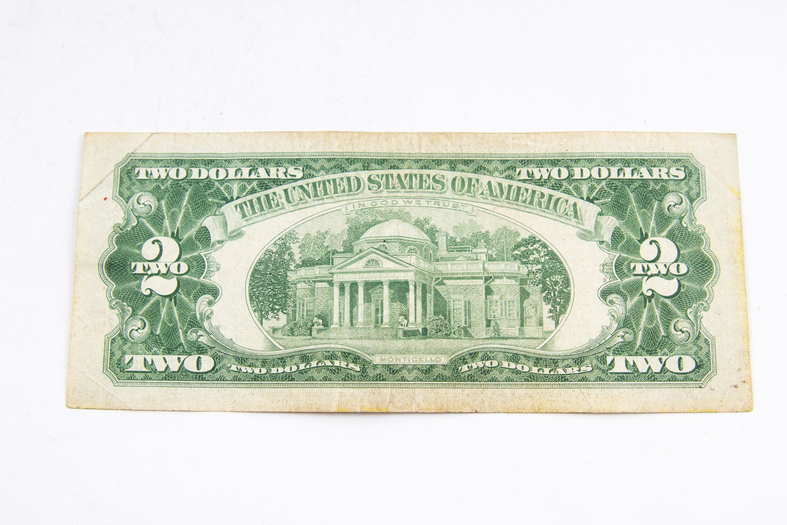 Series 1934D Five Dollar Silver Certificate and Series 1963 Red Seal Two Dollar Bill