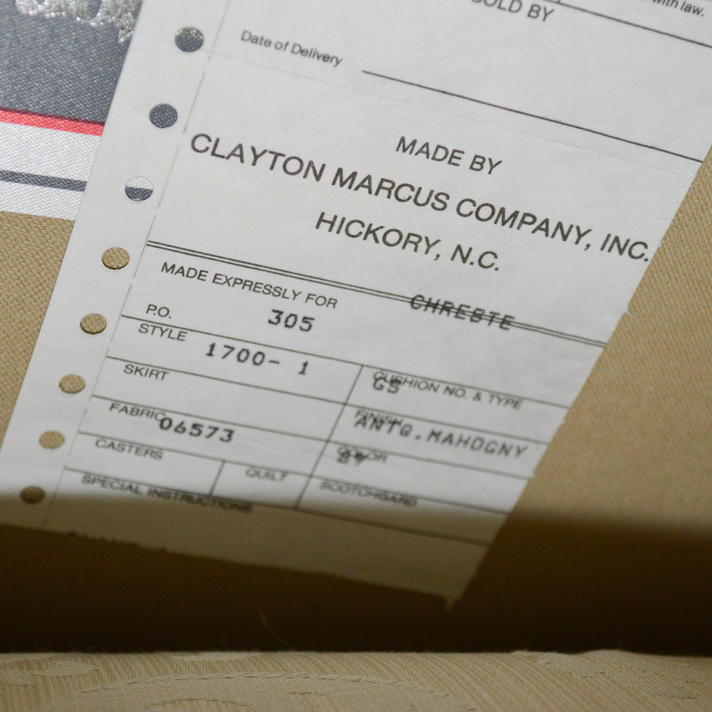 Chippendale Style Camelback Sofa by Clayton Marcus