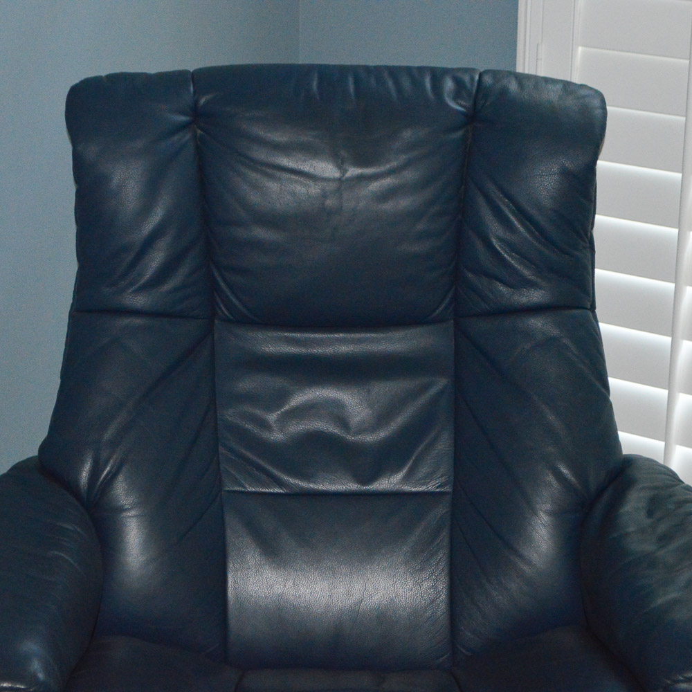 "Stressless" Leather Lounger With Ottoman by Ekornes