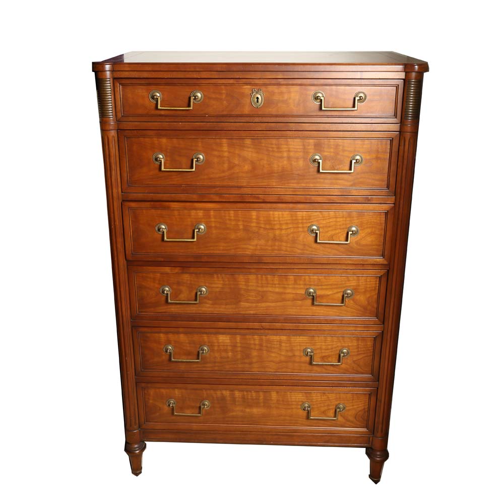 Kindel Grand Rapids Tall Fruitwood Dresser