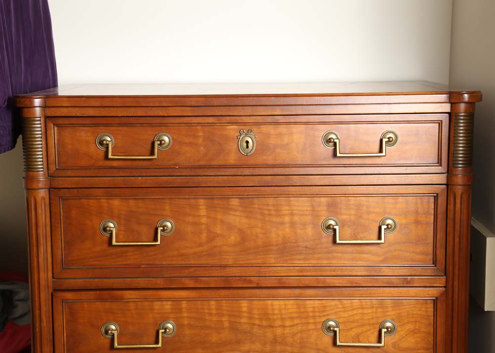 Kindel Grand Rapids Tall Fruitwood Dresser