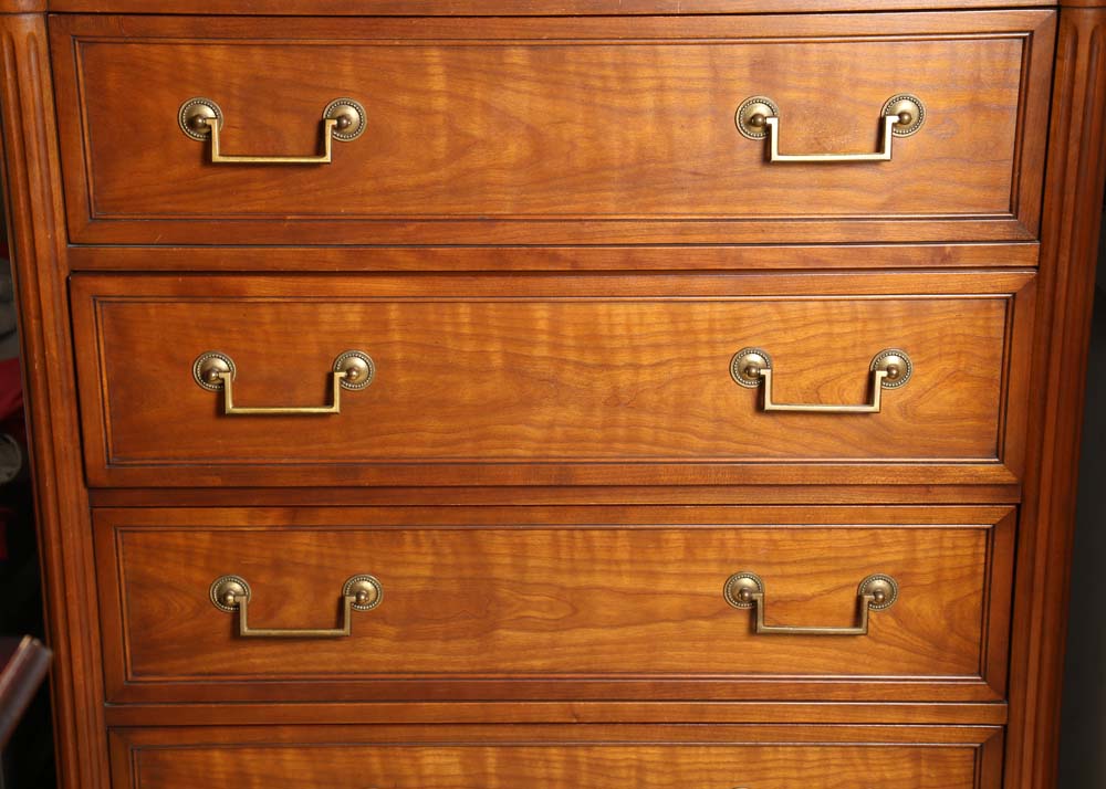 Kindel Grand Rapids Tall Fruitwood Dresser