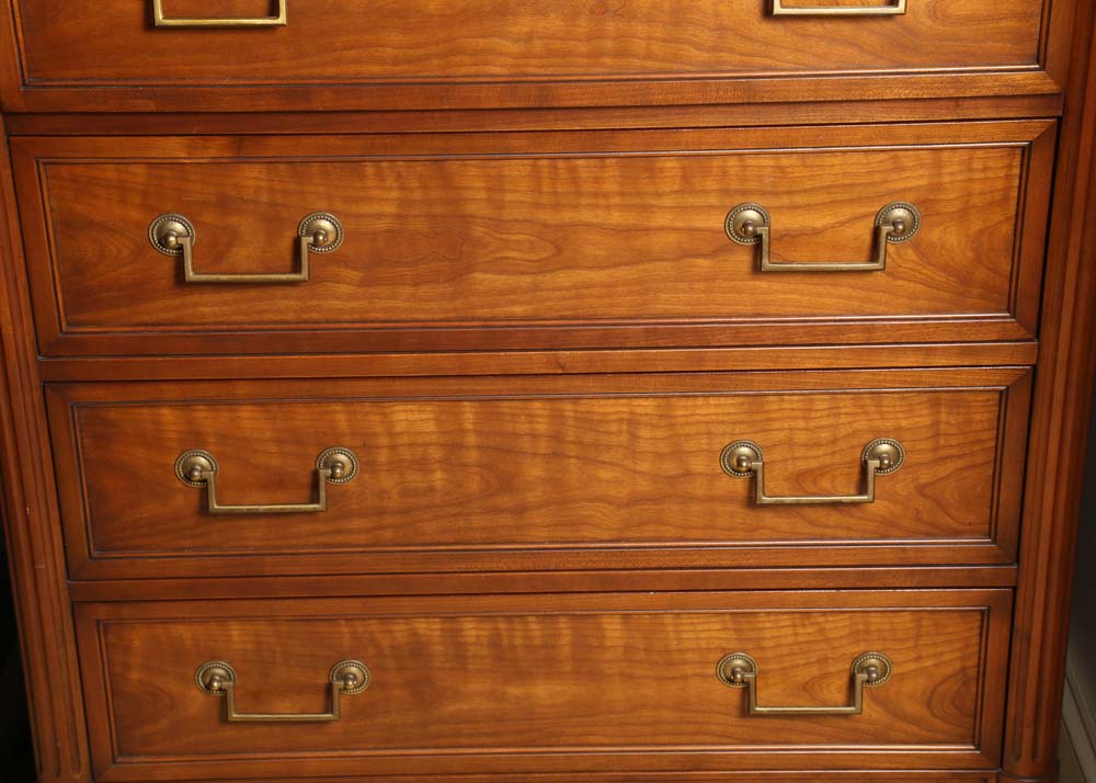 Kindel Grand Rapids Tall Fruitwood Dresser