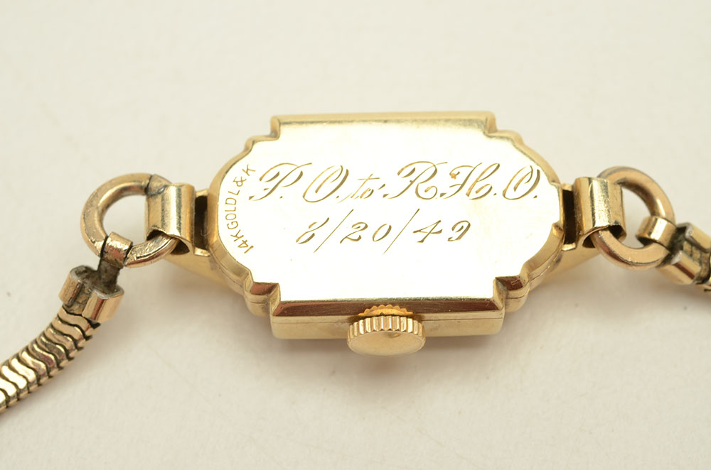 Vintage 14K Yellow Gold Hamilton Watch