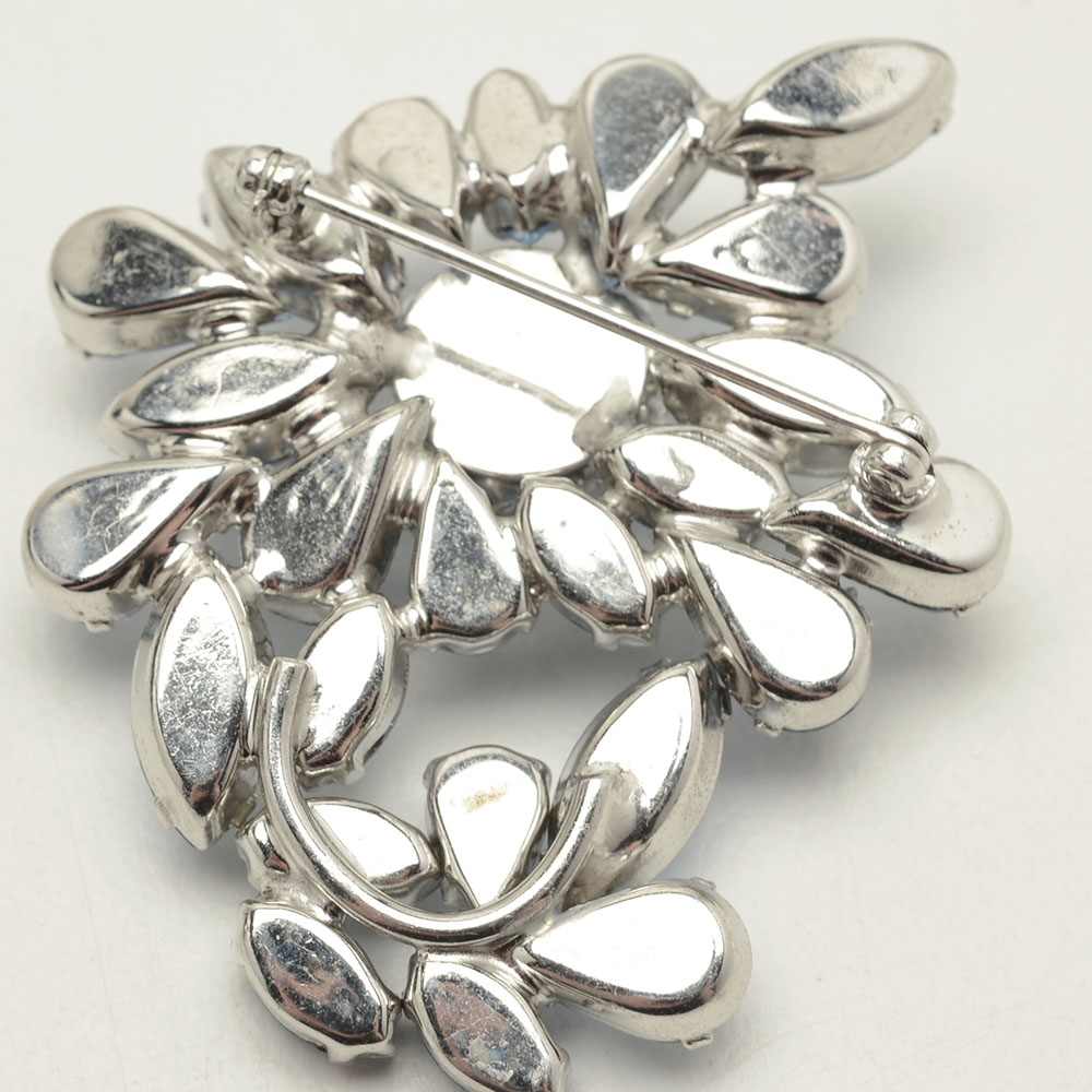 Three Vintage Rhinestone Costume Brooches