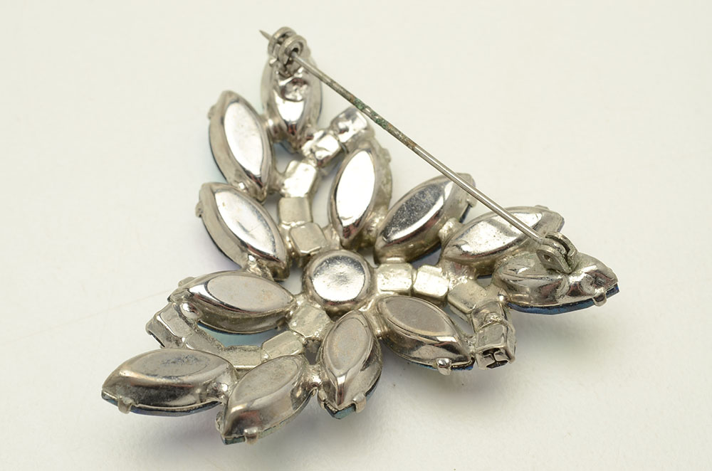 Three Vintage Rhinestone Costume Brooches