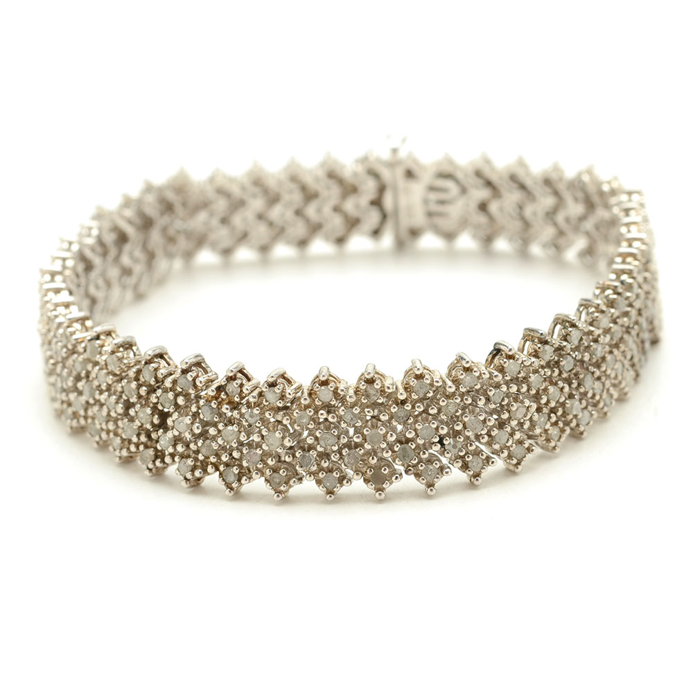 Sterling Silver 1.50 CTW Diamond Bracelet