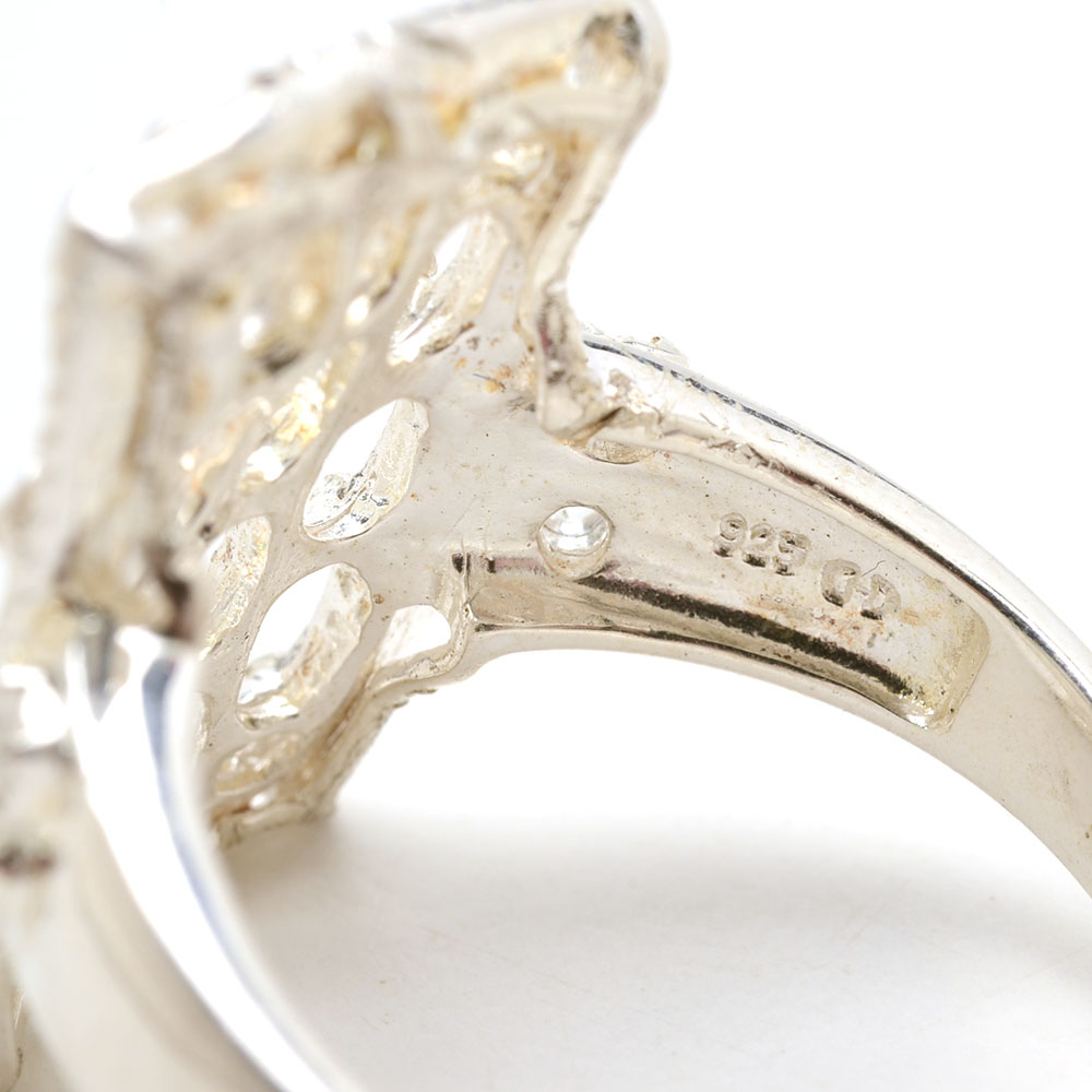 Sterling Silver White Topaz Ring