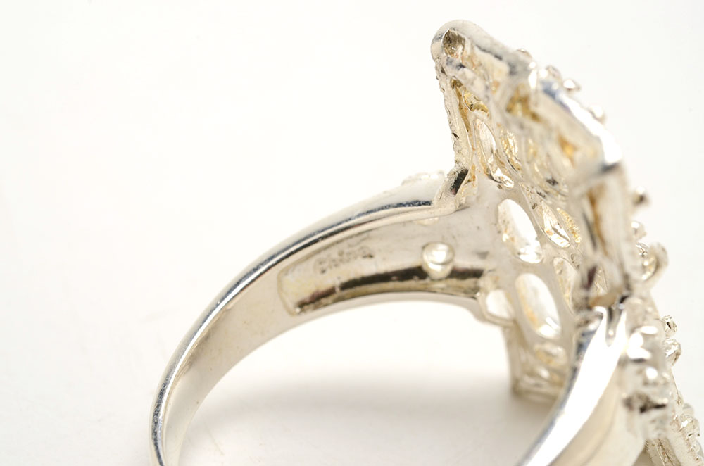 Sterling Silver White Topaz Ring