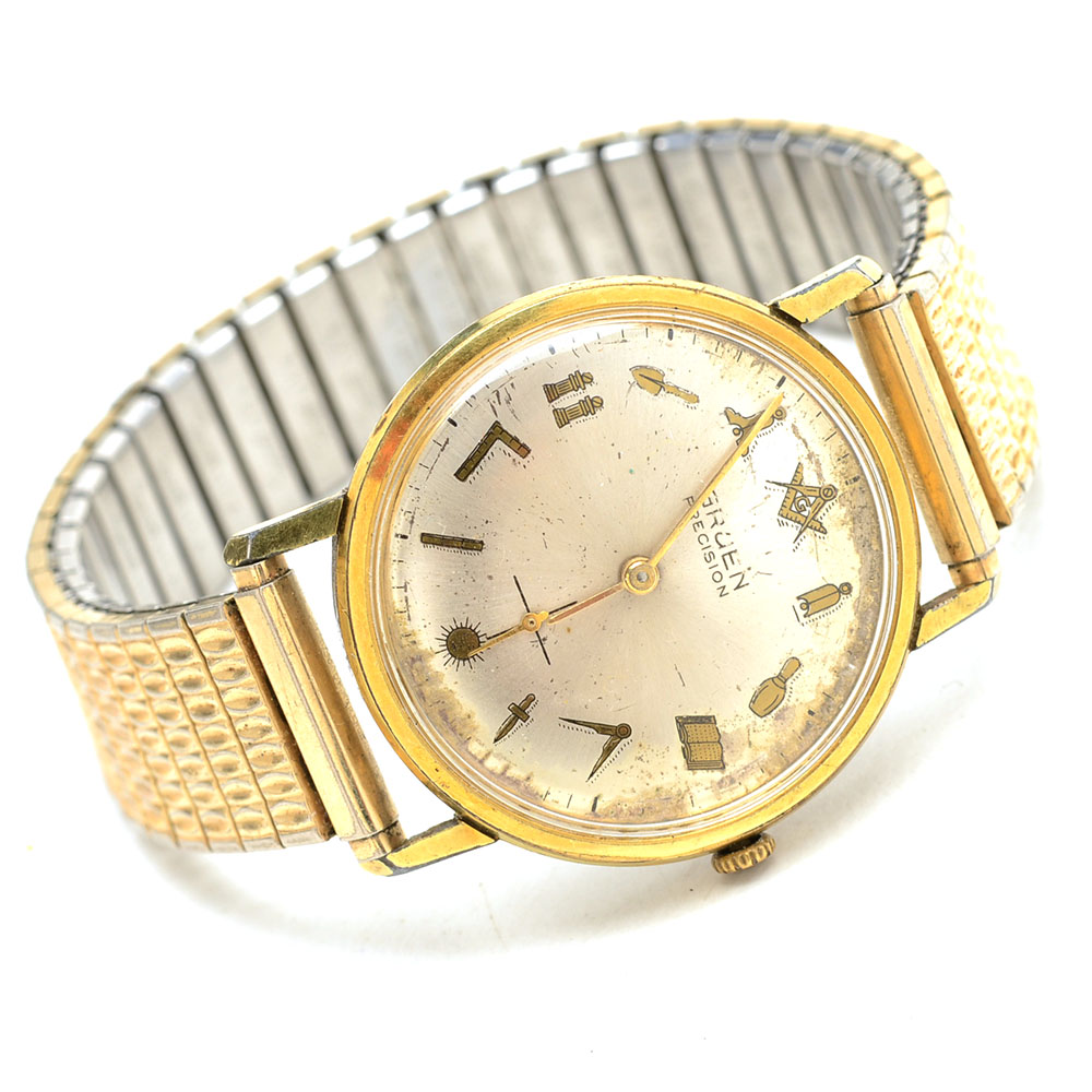 Masonic Gruen Precision Watch