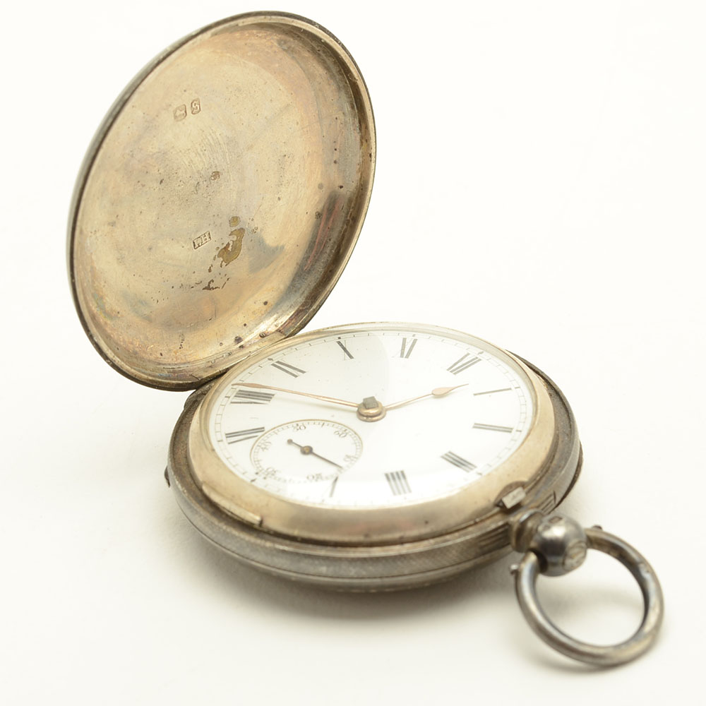 Sterling Silver British Pocket Watch
