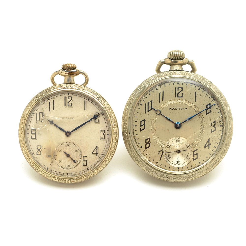 Vintage Waltham and Elgin Pocket Watches