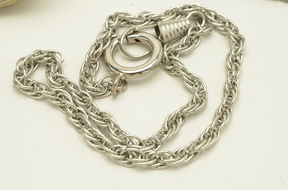 Vintage Gruen SemiThin Pocket Watch and Two Fob Chains