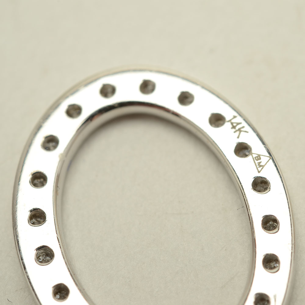 14K White Gold Diamond Earring Jackets