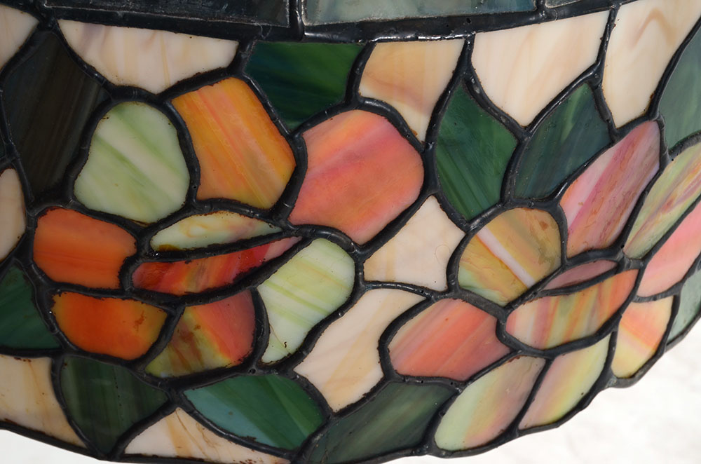 Vintage Stained Glass Hanging Fixture