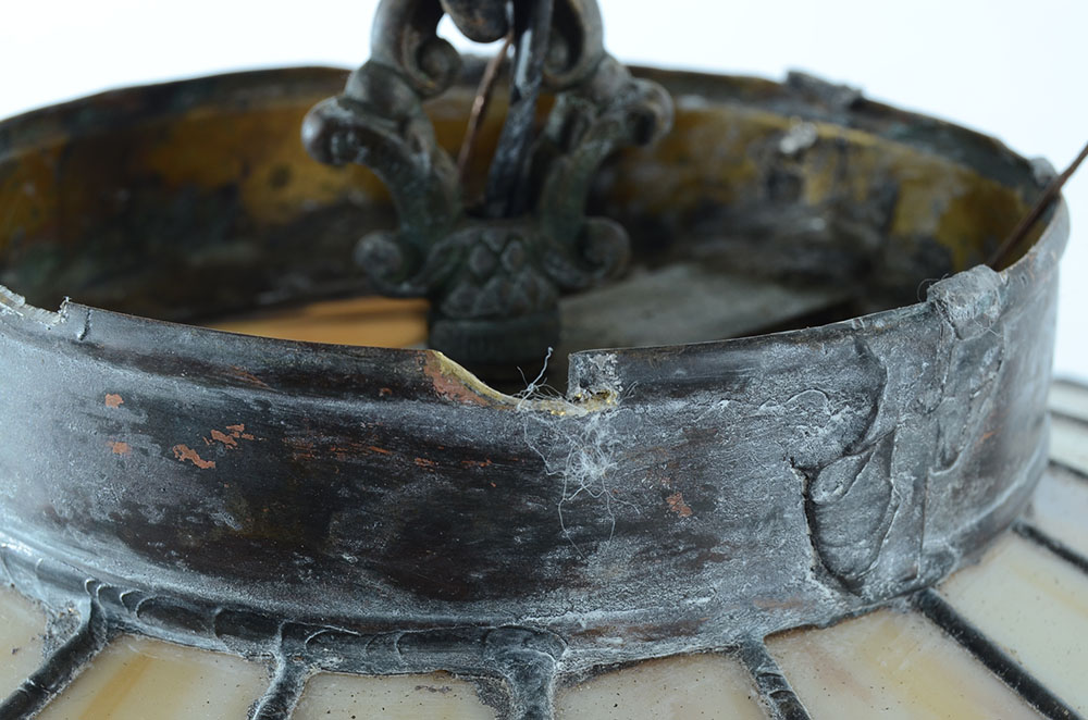 Vintage Stained Glass Hanging Fixture